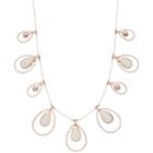 Teardrop Charm Necklace, Women's, Light Pink
