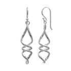 Primrose Sterling Silver Twist Drop Earrings, Women's, Grey
