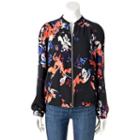 Women's Apt. 9&reg; Abstract Bomber Jacket, Size: Large, Black