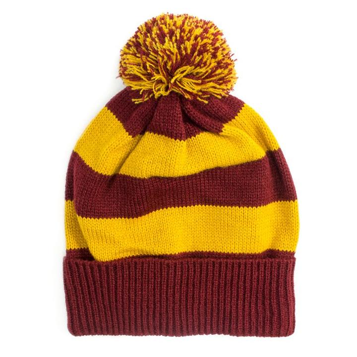 Muk Luks Game Day Striped Beanie, Women's, Dark Red