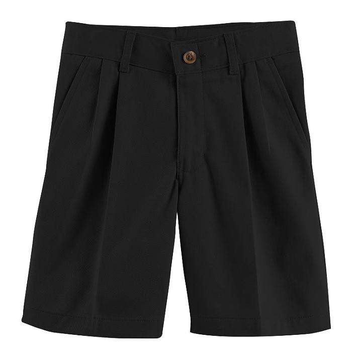 Boys 4-7 Chaps Pleated Twill School Uniform Shorts, Boy's, Size: 4, Black