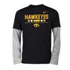 Boys 8-20 Nike Iowa Hawkeyes Legend Tee Set, Size: Xl 18-20, Black