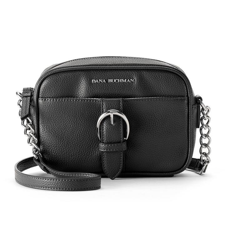 Dana Buchman Autumn Buckle Crossbody Bag, Women's, Black