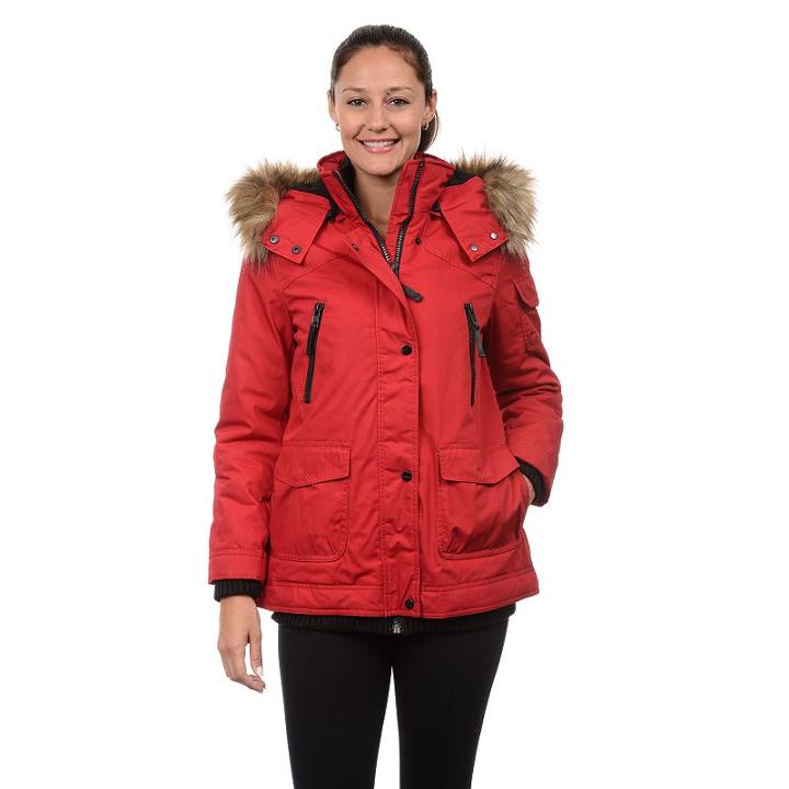 Women's Fleet Street Expedition Hooded Jacket, Size: Small, Red