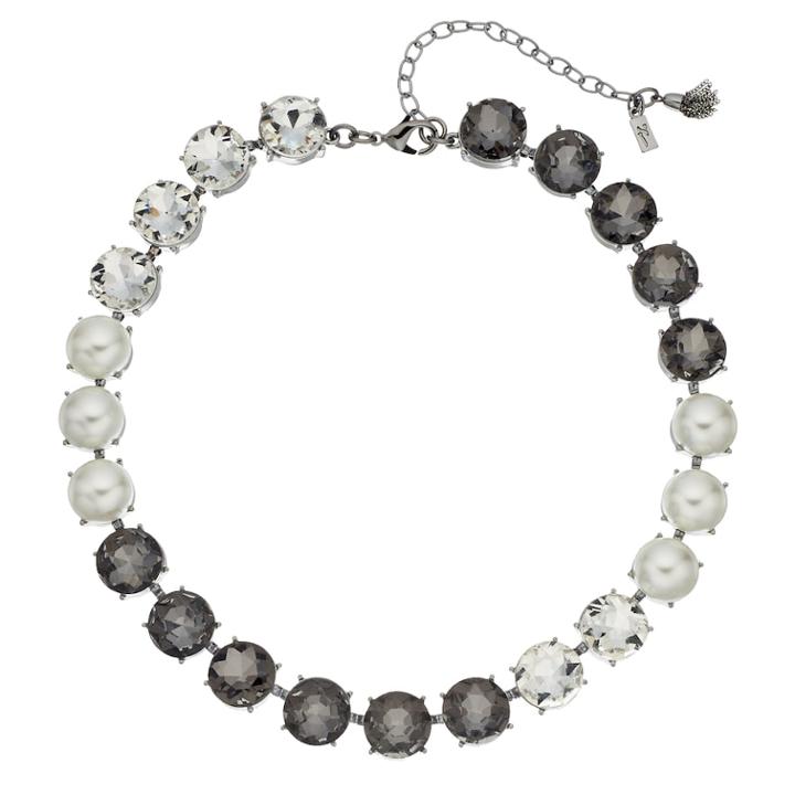 Simply Vera Vera Wang Crystal & Simulated Pearl Two Tone Collar Necklace, Women's, Multicolor