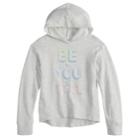 Girls 7-16 & Plus Size So&reg; Fleece Pullover Graphic Hoodie, Size: 10, Light Grey