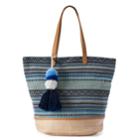 Sonoma Goods For Life&trade; Claire Striped Tote, Women's, Blue (navy)
