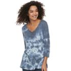 Women's Sonoma Goods For Life&trade; Waffle Textured Tunic, Size: Small, Dark Blue