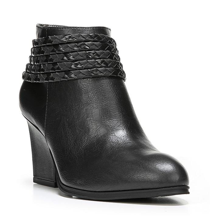Lifestride Western Women's Ankle Boots, Size: 6 Wide, Black