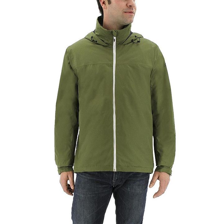Men's Adidas Wandertag Climaproof Insulated Hooded Rain Jacket, Size: Small, Med Green
