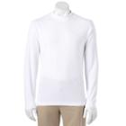 Men's Grand Slam Classic-fit Solid Airflow Performance Mockneck Pullover, Size: Xl, White