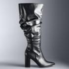 Simply Vera Vera Wang Flicker Women's High Heel Slouch Boots, Size: 8, Black