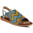 L'artiste By Spring Step Lailah Women's Sandals, Size: 42, Turquoise/blue (turq/aqua)