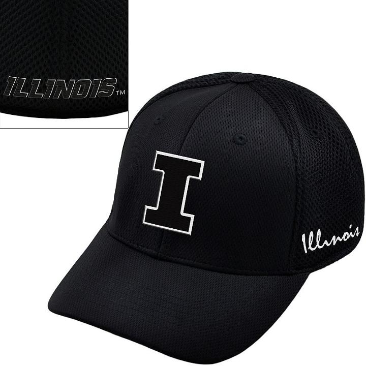 Adult Top Of The World Illinois Fighting Illini Fairway One-fit Cap, Grey (charcoal)