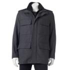Men's Andrew Marc Wool-blend 4-pocket Field Jacket, Size: Large, Grey (charcoal)