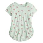Girls 7-16 Fire La Vented Tee, Size: Large, Lt Green