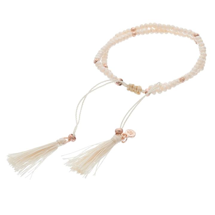 Lc Lauren Conrad Birth Month Tasseled Slipknot Bracelet, Women's, White