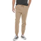 Men's Sonoma Goods For Life&trade; Modern-fit Stretch Twill Jogger Pants, Size: Large, Beig/green (beig/khaki)