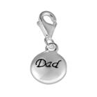 Personal Charm Sterling Silver Dad Charm, Women's, Grey