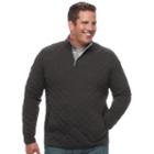 Big & Tall Croft & Barrow&reg; Classic-fit Quilted Mockneck Pullover, Men's, Size: 4xb, Dark Grey