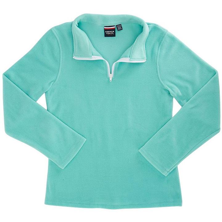 Girls 4-6x French Toast 1/4-zip Fleece Pullover, Girl's, Size: 6, Turquoise/blue (turq/aqua)
