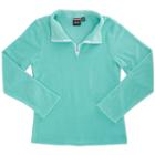 Girls 4-6x French Toast 1/4-zip Fleece Pullover, Girl's, Size: 6, Turquoise/blue (turq/aqua)