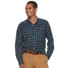 Men's Sonoma Goods For Life&trade; Flexwear Modern-fit Plaid Stretch Button-down Shirt, Size: Xl, Blue