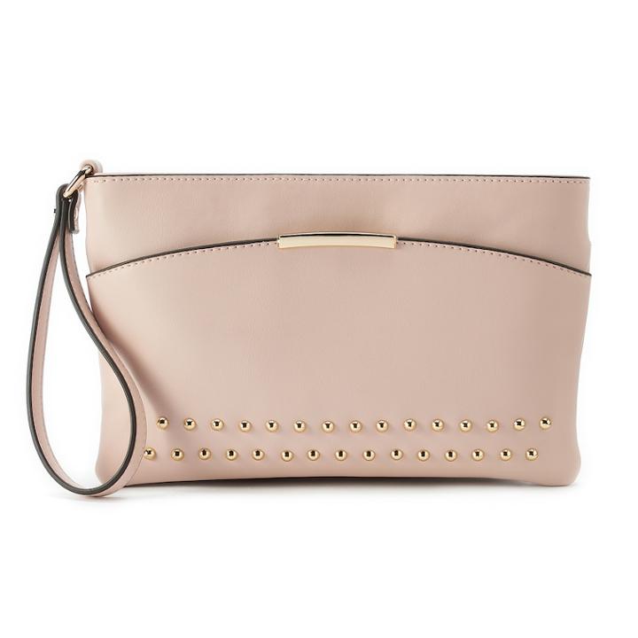 Jennifer Lopez Heather Studded Wristlet, Women's, Light Pink