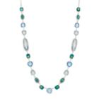 Dana Buchman Composite Shell Geometric Necklace, Women's, Blue