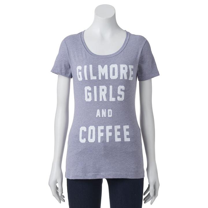 Juniors' Gilmore Girls And Coffee Graphic Tee, Girl's, Size: Xs, Light Grey