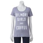 Juniors' Gilmore Girls And Coffee Graphic Tee, Girl's, Size: Xs, Light Grey