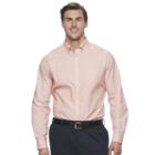 Big & Tall Croft & Barrow&reg; Classic-fit Stretch Woven Button-down Shirt, Men's, Size: L Tall, Med Orange