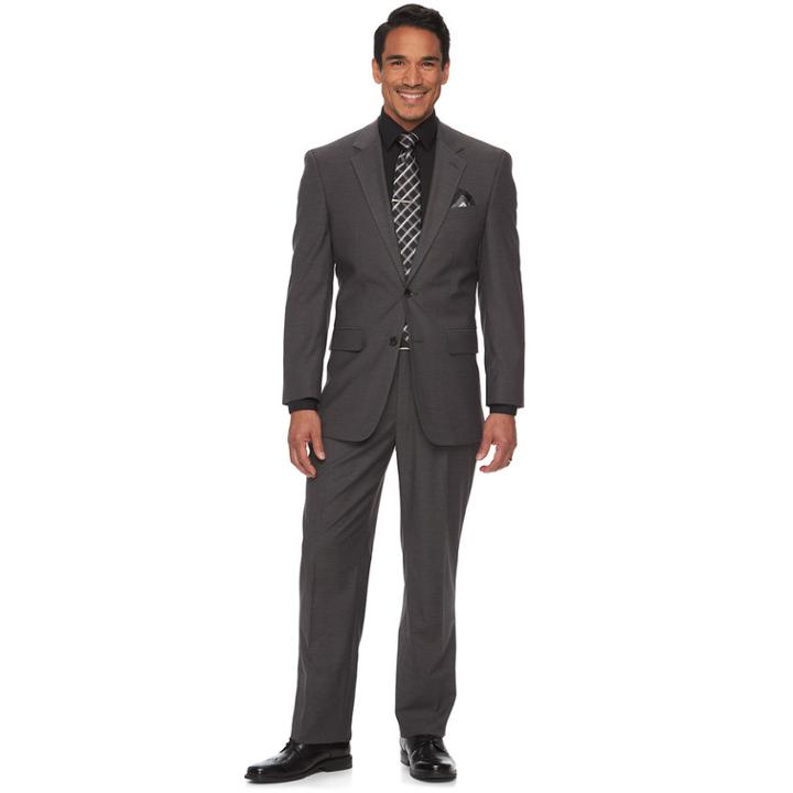 Big & Tall Croft & Barrow&reg; Classic-fit Unhemmed Suit, Men's, Size: 52r 44, Grey