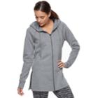 Women's Tek Gear&reg; Simple Full-zip Fleece Hoodie, Size: Small, Med Grey