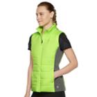 Women's Fila Sport&reg; Stretch Side Panel Puffer Vest, Size: Xl, Brt Green