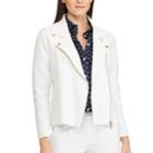 Women's Chaps Asymmetrical Sweater Jacket, Size: Xl, White