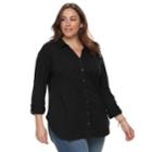 Plus Size Sonoma Goods For Life&trade; Utility Tunic, Women's, Size: 1xl, Black