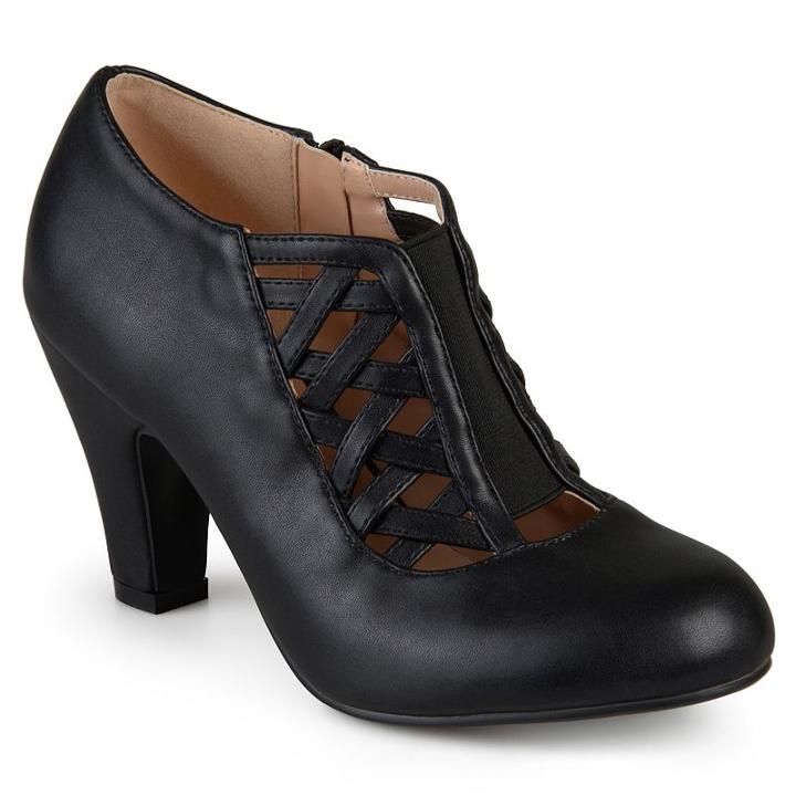 Journee Collection Reita Women's High Heel Ankle Boots, Girl's, Size: Medium (8), Black