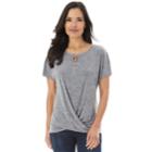 Women's Apt. 9&reg; Twist Tee, Size: Large, Silver