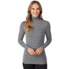 Women's Cuddl Duds Softwear Turtleneck, Size: Large, Grey