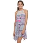 Women's Apt. 9&reg; Lace High Neck Printed Chemise, Size: Xl, Med Blue
