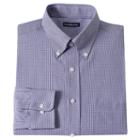 Men's Croft & Barrow&reg; Fitted Checked Dress Shirt, Size: 17-32/33, Dark Blue