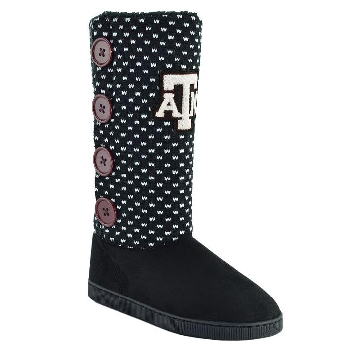 Women's Texas A & M Aggies Button Boots, Size: Medium, Black