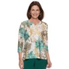 Women's Alfred Dunner Studio Scroll Embellished Top, Size: Large, Scroll Print