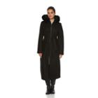 Women's Braetan Hooded Long Coat, Size: 10, Black