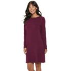Women's Apt. 9&reg; Crewneck Sweaterdress, Size: Medium, Dark Red