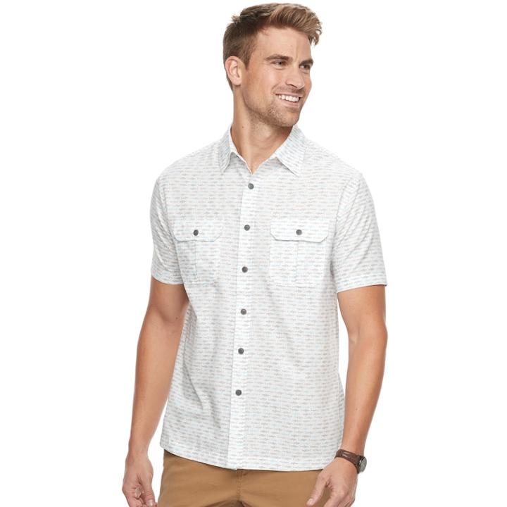 Men's Croft & Barrow&reg; Classic-fit Quick-dry Outdoor Button-down Shirt, Size: Xxl, Natural