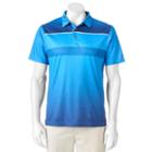 Men's Grand Slam Classic-fit Ombre-striped Driflow Performance Golf Polo, Size: Xxl, Blue Other
