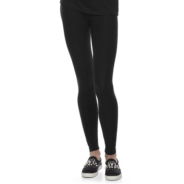 Juniors' Pink Republic Peached Leggings, Teens, Size: Small, Black