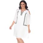 Plus Size White Mark Cold-shoulder Dress, Women's, Size: 4xl